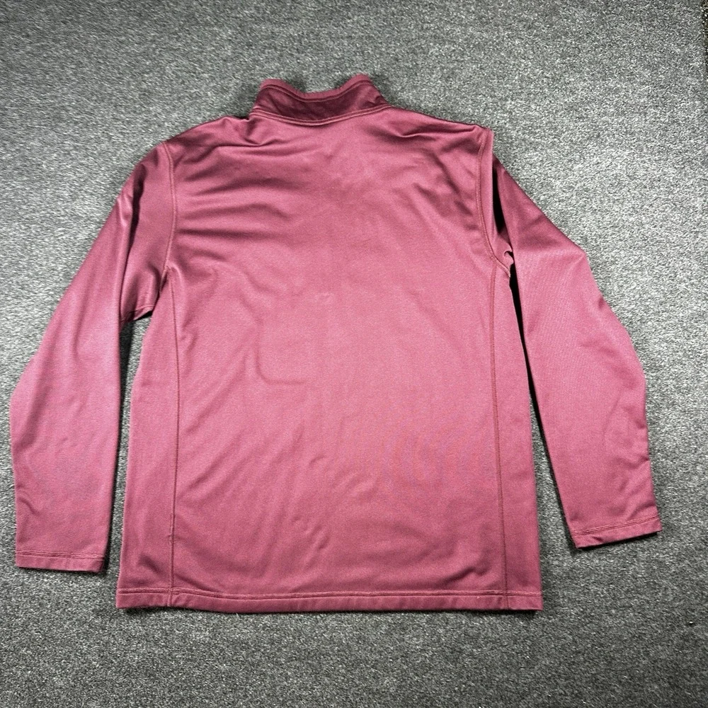 The North Face Mens Maroon Long Sleeve Quarter Zip Pullover Sweatshirt Size XL‎
